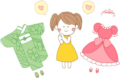 衣装選び＆ヘアメイク