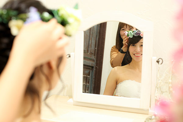 地毛でのスタイルにこだわるヘアメイク