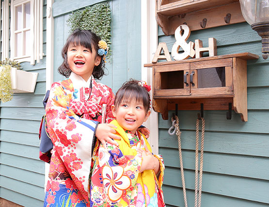 兄妹一緒に七五三撮影
